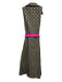 Eliza J Size 8 Cream White, Black & Hot Pink No Fabric Tag Gingham Dress Cream White, Black & Hot Pink / 8