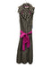 Eliza J Size 8 Cream White, Black & Hot Pink No Fabric Tag Gingham Dress Cream White, Black & Hot Pink / 8