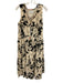Jade Johnny Was Size L Cream White, Black & Multi Silk Floral Sleeveless Dress Cream White, Black & Multi / L
