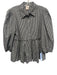 Cinq a Sept Size M Black & White Cotton Gingham 3/4 Balloon Sleeve Button Up Top Black & White / M