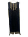 Johnny Was Size L Black & Beige Missing Fabric Tag Sleeveless Wide Leg Jumpsuit Black & Beige / L