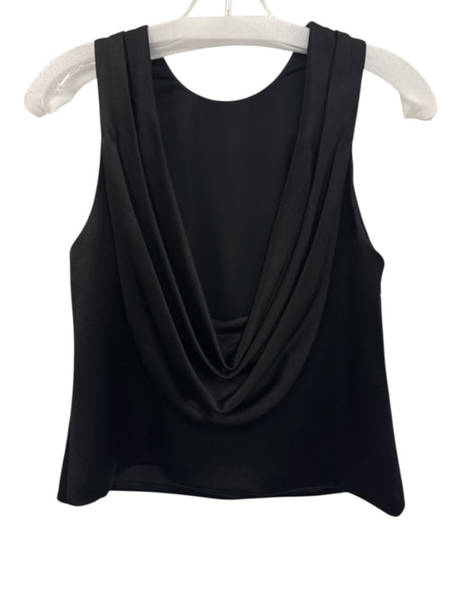 Alice + Olivia Size XS Black Triacetate Blend Cowl Neck Sleeveless Top Black / XS