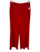 Alice + Olivia Size 0 Red Polyester Zip & Hook Closure Pockets Wide Leg Pants Red / 0