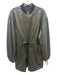 Bernardo Size S Dark Green PU Leather Zip Front Long Balloon Sleeve Jacket Dark Green / S