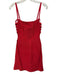Herve Leger Size S Red Rayon Blend Bandage Strap Mini Gold Tone Hardware Dress Red / S