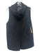 Eileen Fisher Size M Black Wool Blend Button Front Pockets high neck Coat Black / M