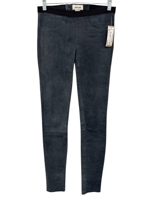 Helmut Lang Size 0 Grey Lamb leather Elastic Waist Skinny Coated Pants Grey / 0