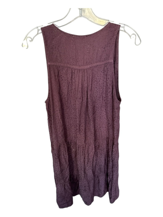 Nation Size S Purple Viscose Blend Sleeveless dots V Neck Dress Purple / S