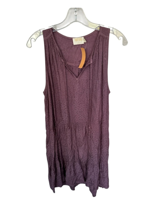 Nation Size S Purple Viscose Blend Sleeveless dots V Neck Dress Purple / S