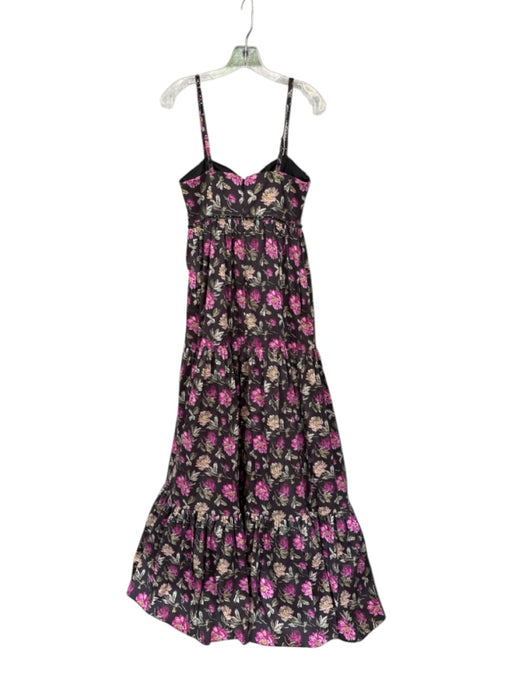 Likely Size 0 Brown & Purple Polyester Spaghetti Strap Flowers Gown Brown & Purple / 0