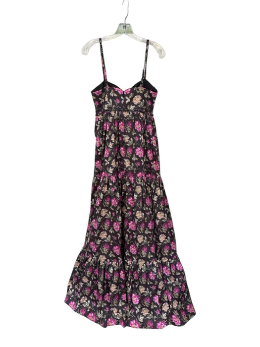 Likely Size 0 Brown & Purple Polyester Spaghetti Strap Flowers Gown Brown & Purple / 0