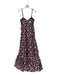 Likely Size 0 Brown & Purple Polyester Spaghetti Strap Flowers Gown Brown & Purple / 0