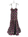 Likely Size 0 Brown & Purple Polyester Spaghetti Strap Flowers Gown Brown & Purple / 0