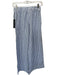 Tahari Size XS Blue & White Linen Blend Striped Drawstring Waist Wide Leg Pants Blue & White / XS