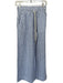 Tahari Size XS Blue & White Linen Blend Striped Drawstring Waist Wide Leg Pants Blue & White / XS