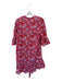 Perry Walker Size 4 Red & Purple Cotton Button Down Ruffle Detail Floral Dress Red & Purple / 4