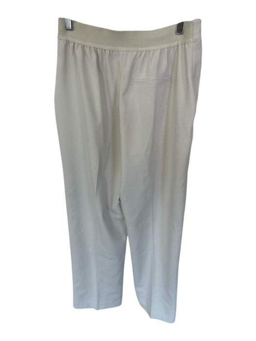 Spanx Size S Ivory Polyester Front Pockets Straight Leg Elastic Waist Pants Ivory / S