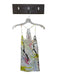 Milly Size 4 White & Multi Silk Spaghetti Strap Mesh Detail Abstract Pattern Top White & Multi / 4