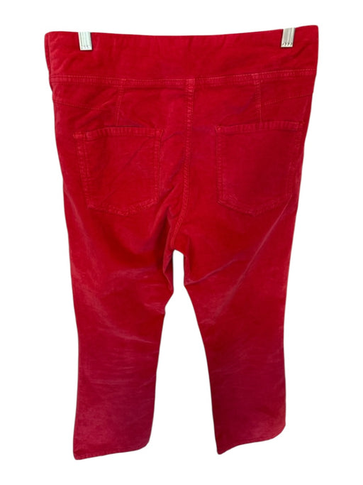 Free People Size S Red Velvet Side Zip Bootcut Pants Red / S