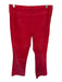 Free People Size S Red Velvet Side Zip Bootcut Pants Red / S