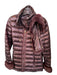 Via Spiga Size S Maroon Nylon Hood Puffer Faux Fur Athletic Jacket Maroon / S