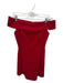 Karen Millen Size 6 Red Velvet Off Shoulder Back Zip Dress Red / 6