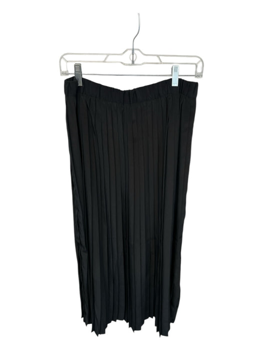 Banana Republic Size S Black Polyester Elastic Waist Acordian Pleated Maxi Skirt Black / S