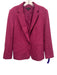 Ann Taylor Size 12 Plum Purple Cotton Collar Neck Front Button Closure Jacket Plum Purple / 12