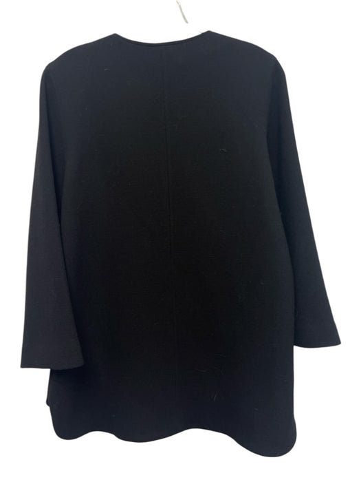 Ann Mashburn Size Medium Black Wool Long Sleeve V Neck Tunic Top Black / Medium