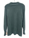 Ann Mashburn Size Large Teal Blue Cashmere Long Sleeve Ribbed Side Slit Sweater Teal Blue / Large