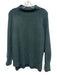 Ann Mashburn Size Large Teal Blue Cashmere Long Sleeve Ribbed Side Slit Sweater Teal Blue / Large
