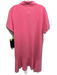 Tuckernuck Size L Coral Pink Cotton Short Sleeve Collar Polo Ruffle Hem Dress Coral Pink / L