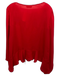 Ramy Brook Size Est M Red Silk Semi Sheer Long Sleeve Draped Flowy Top Red / Est M