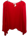 Ramy Brook Size Est M Red Silk Semi Sheer Long Sleeve Draped Flowy Top Red / Est M