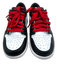 Nike Shoe Size 7.5 White, Black & Red Leather Low Top lace up Sneakers White, Black & Red / 7.5