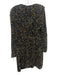 Hunter Bell Size 12 Navy blue & gold Viscose Padded Shoulder Back Zip Dress Navy blue & gold / 12
