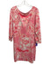 Lilly Pulitzer Size XL Pink, White, & Yellow Pima Cotton Crew Neck print Dress Pink, White, & Yellow / XL