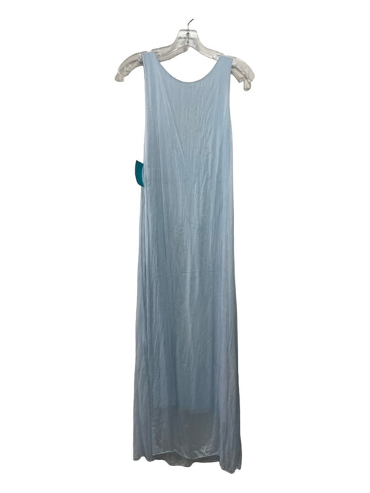 Scandal Size S Light Blue Viscose Blend Round Neck Sleeveless Pleat Detail Dress Light Blue / S