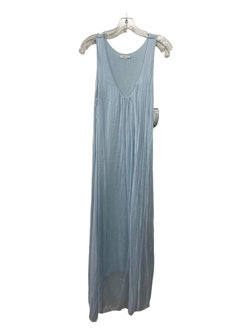 Scandal Size S Light Blue Viscose Blend Round Neck Sleeveless Pleat Detail Dress Light Blue / S