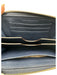 Michael Kors Navy Blue Saffiano Leather Zip Close Logo Wristlet Wallets Navy Blue