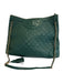 Tory Burch Dark Green Leather Zip Close Logo Chain Strap Tote Bag Dark Green / Large