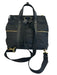 Henri Bendel Black Nylon Leather trim Lock Top Handle Backpack Bag Black / Large