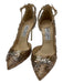 Jimmy Choo Shoe Size 39 Gold, Champagne, Rose Gold Glitter Ankle Buckle Pumps Gold, Champagne, Rose Gold / 39