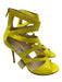 Jimmy Choo Shoe Size 39 Yellow Patent Leather Strappy Back Zip Heel Sandals Yellow / 39