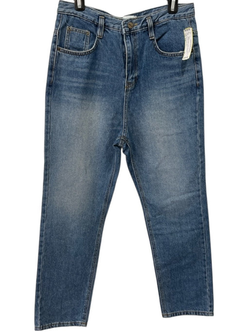 The Frankie Shop Size S/M Medium Wash Cotton Blend Zip Fly Straight Leg Jeans Medium Wash / S/M