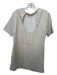 Frankie Shop Size Est Small Beige Linen & Rayon Short Sleeve Back Chain Dress Beige / Est Small