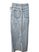 Dries Van Noten Size 38 Light Wash Cotton Blend Denim Front Slit Maxi Skirt Light Wash / 38