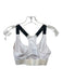 P.E Nation Size S White & Beige Polyester Blend Logo Sports Bra Biker Short Set White & Beige / S