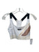 P.E Nation Size S White & Beige Polyester Blend Logo Sports Bra Biker Short Set White & Beige / S