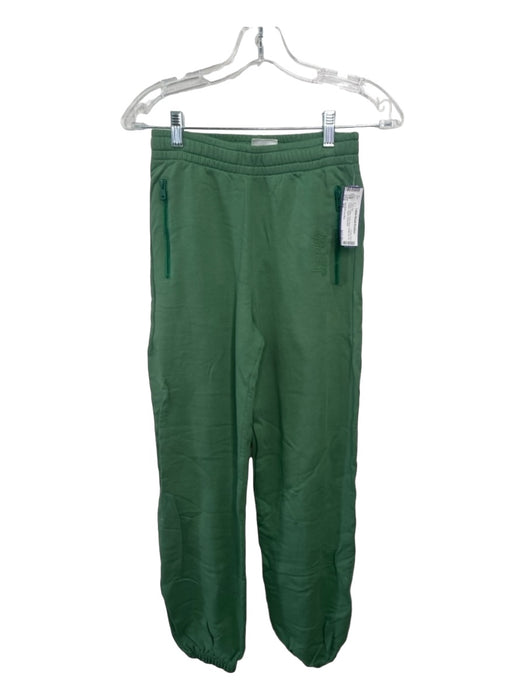 Les Girls Les Boy Size XS Green Cotton Crew Neck Sweat Set Zip Pocket Pant Set Green / XS